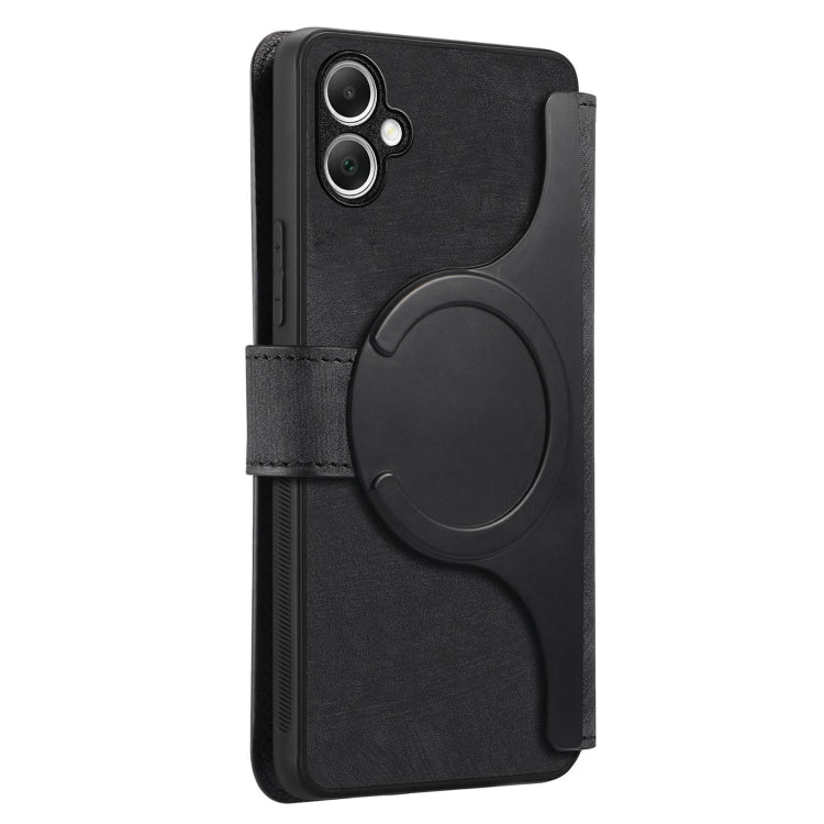 For Galaxy A05 CaseNeo MagSafe RFID Anti-theft Retro Leather Phone Case(Black)