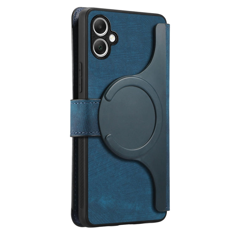 For Galaxy A05 CaseNeo MagSafe RFID Anti-theft Retro Leather Phone Case(Blue)