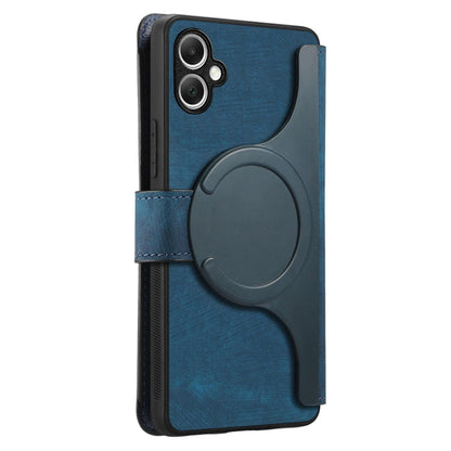 For Galaxy A05 CaseNeo MagSafe RFID Anti-theft Retro Leather Phone Case(Blue)