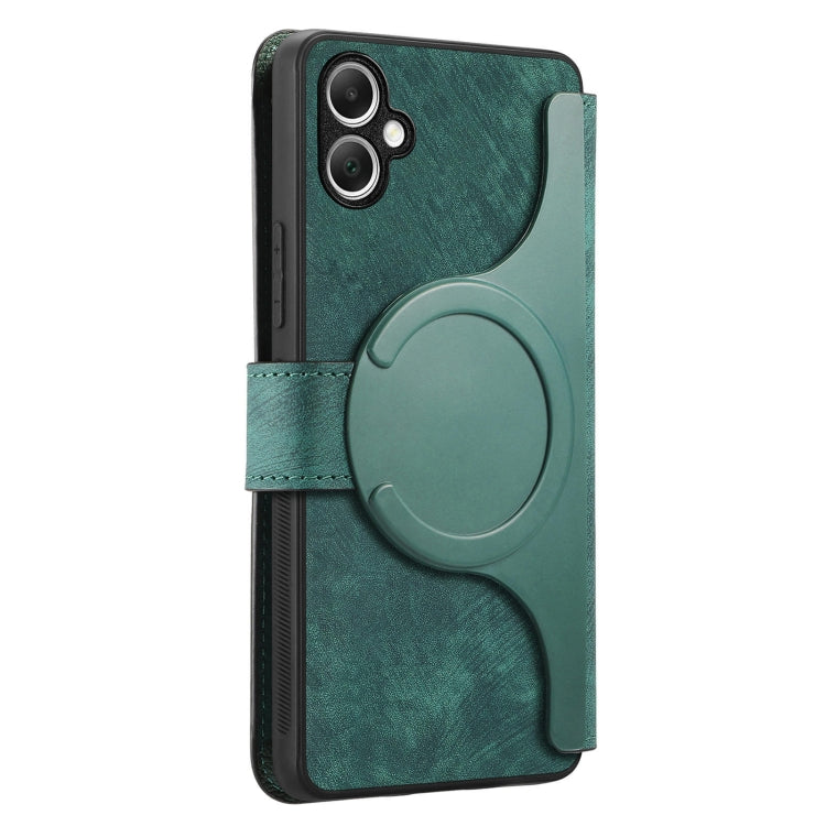 For Galaxy A05 CaseNeo MagSafe RFID Anti-theft Retro Leather Phone Case(Green)