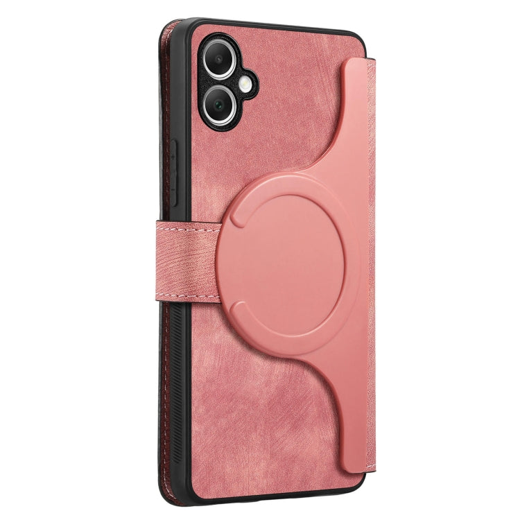 For Galaxy A05 CaseNeo MagSafe RFID Anti-theft Retro Leather Phone Case(Pink)