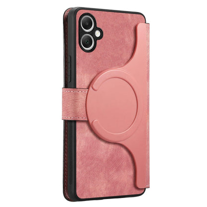 For Galaxy A05 CaseNeo MagSafe RFID Anti-theft Retro Leather Phone Case(Pink)