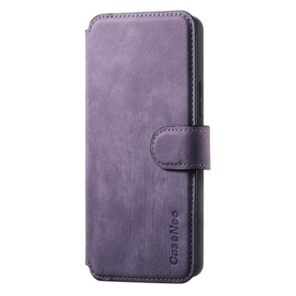 For Galaxy A05 CaseNeo MagSafe RFID Anti-theft Retro Leather Phone Case(Purple)