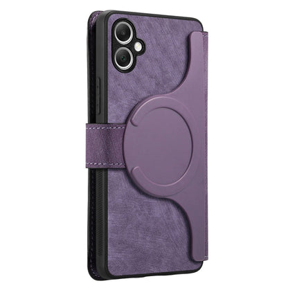 For Galaxy A05 CaseNeo MagSafe RFID Anti-theft Retro Leather Phone Case(Purple)