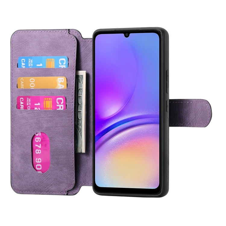 For Galaxy A05 CaseNeo MagSafe RFID Anti-theft Retro Leather Phone Case(Purple)