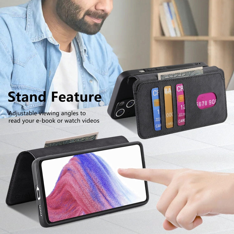 For Galaxy A53 5G CaseNeo MagSafe RFID Anti-theft Retro Leather Phone Case(Black)