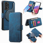 Pour étui Samsung Galaxy A53 5GÉtui de téléphone en cuir rétro avec protection RFID et MagSafe (bleu)