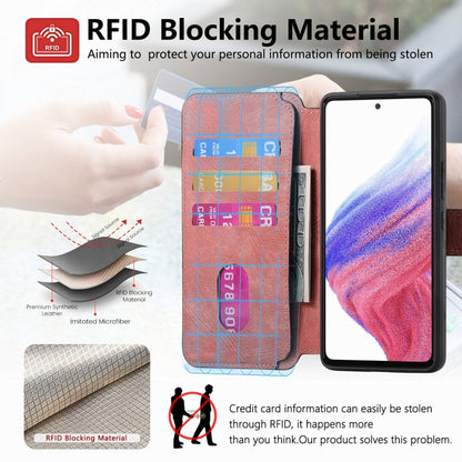 For Galaxy A53 5G CaseNeo MagSafe RFID Anti-theft Retro Leather Phone Case(Pink)