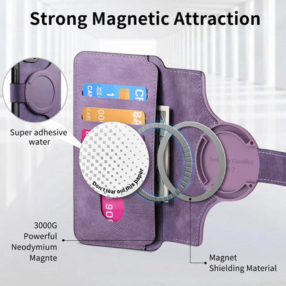 For Galaxy A53 5G CaseNeo MagSafe RFID Anti-theft Retro Leather Phone Case(Purple)