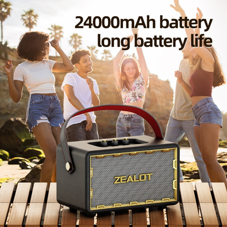 Zealot MT01 Retro Card Portable Wireless Bluetooth Speaker(Black)