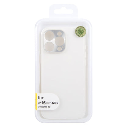 For iPhone 16 Pro Max GEBEI Plain Leather TPU Hybrid PU Phone Case(White)
