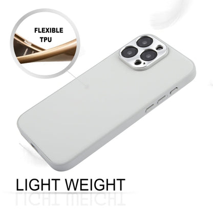 For iPhone 16 Pro GEBEI Plain Leather TPU Hybrid PU Phone Case(Grey)