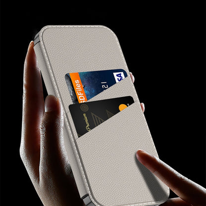 For iPhone 16 Pro Max GKK Plating Phantom Flip Leather MagSafe Phone Case(Titanium Gray)