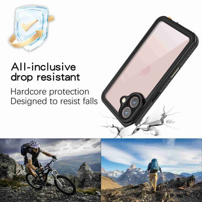 For iPhone 16 RedPepper IP68 Waterproof Triple-proof Phone Case(Black)