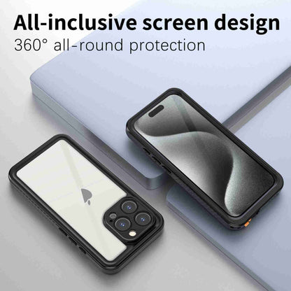Pour iPhone 16 Pro Max RedPepper IP68 Coque de téléphone étanche triple protection (Noir)