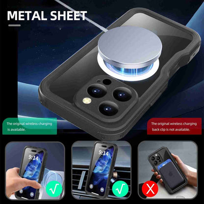 For iPhone 16 Pro Max RedPepper IP68 Waterproof Triple-proof MagSafe Phone Case(Black)