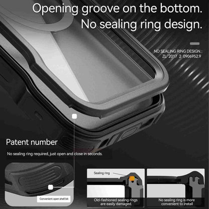 For iPhone 16 Pro Max RedPepper IP68 Waterproof Triple-proof MagSafe Phone Case(Black)