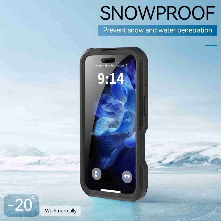For iPhone 16 Pro RedPepper IP68 Waterproof Triple-proof MagSafe Phone Case(Black)