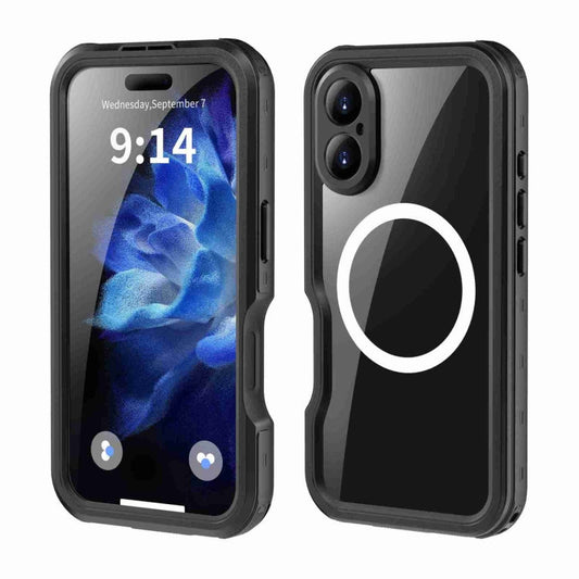 For iPhone 16 Plus RedPepper IP68 Waterproof Triple-proof MagSafe Phone Case(Black)