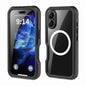 For iPhone 16 Plus RedPepper IP68 Waterproof Triple-proof MagSafe Phone Case(Black)