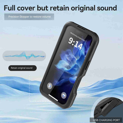 For iPhone 16 Plus RedPepper IP68 Waterproof Triple-proof MagSafe Phone Case(Black)