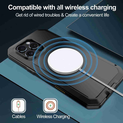For iPhone 16 Pro Max RedPepper Triple-proof Metal Phone Case(Black)