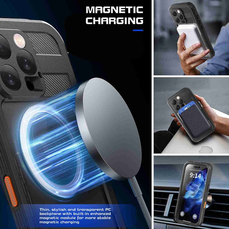 For iPhone 16 Pro Max RedPepper IP68 Waterproof Triple-proof MagSafe Phone Case(Black)