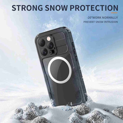 For iPhone 16 Pro Max RedPepper IP68 Waterproof Triple-proof MagSafe Phone Case(Black)