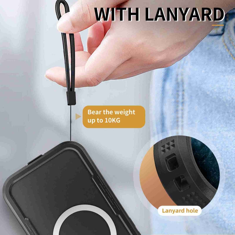 For iPhone 16 RedPepper IP68 Waterproof Triple-proof MagSafe Phone Case(Black)