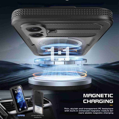 For iPhone 16 RedPepper IP68 Waterproof Triple-proof MagSafe Phone Case(Black)