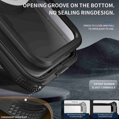 For iPhone 16 RedPepper IP68 Waterproof Triple-proof MagSafe Phone Case(Black)