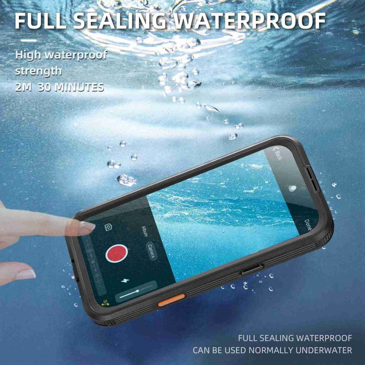 For iPhone 16 RedPepper IP68 Waterproof Triple-proof MagSafe Phone Case(Black)