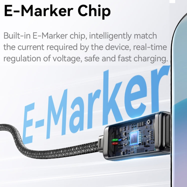 USAMS SJ744 100W USB-C / Type-C to USB-C / Type-C Zinc Alloy Fast Data Cable, Length: 1.2m(Titanium)