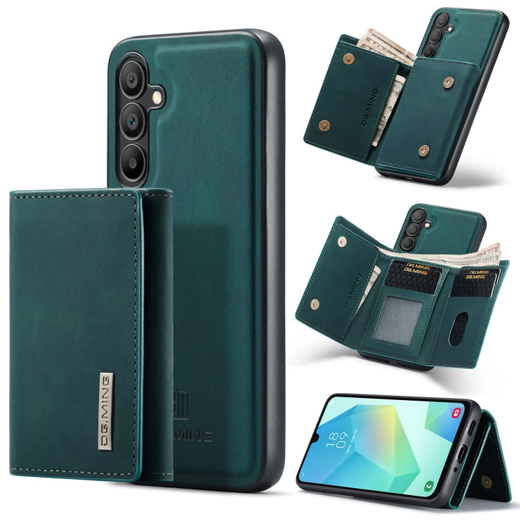 For Samsung Galaxy A16 5G DG.MING M1 Series 3-Fold Multi Card Wallet + Magnetic Phone Case(Green)