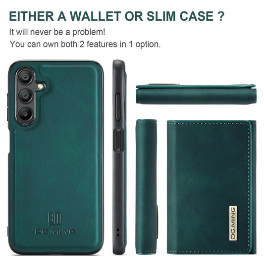 For Samsung Galaxy A16 5G DG.MING M1 Series 3-Fold Multi Card Wallet + Magnetic Phone Case(Green)