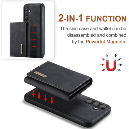 For Samsung Galaxy A16 5G DG.MING M1 Series 3-Fold Multi Card Wallet + Magnetic Phone Case(Black)