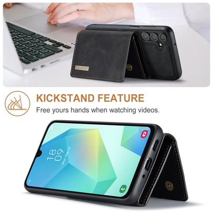For Samsung Galaxy A16 5G DG.MING M1 Series 3-Fold Multi Card Wallet + Magnetic Phone Case(Black)