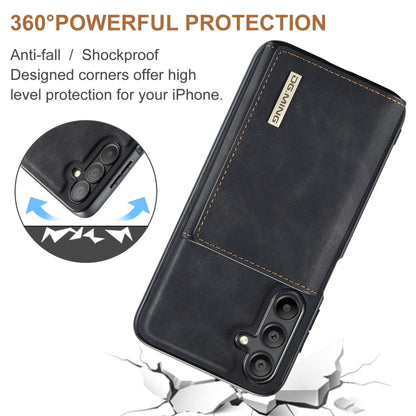 For Samsung Galaxy A16 5G DG.MING M1 Series 3-Fold Multi Card Wallet + Magnetic Phone Case(Black)