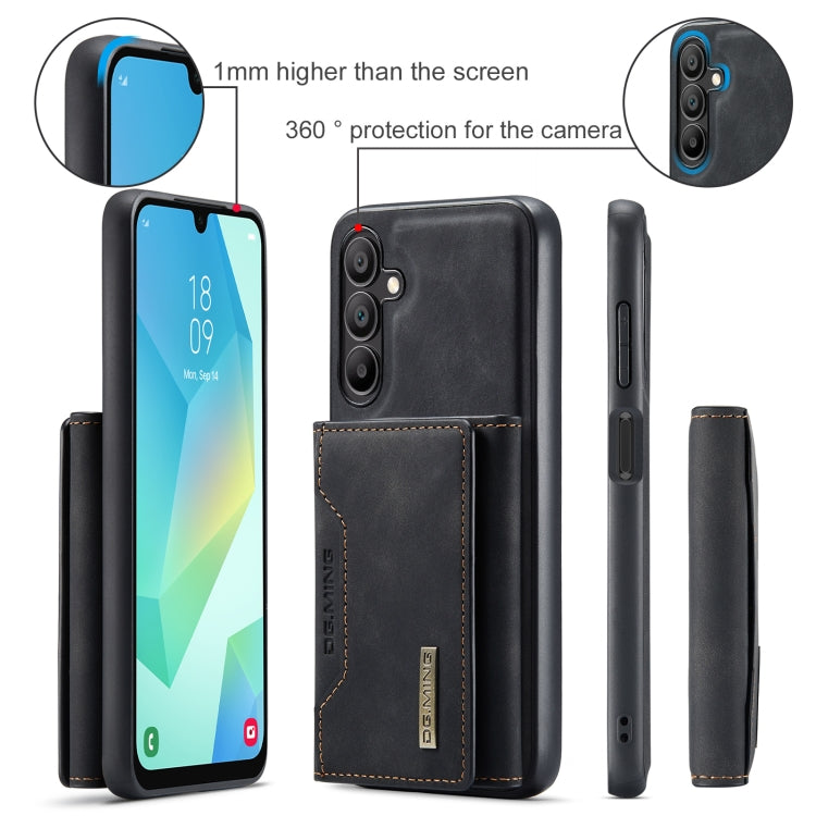 For Samsung Galaxy A16 5G DG.MING M2 Series 3-Fold Multi Card Bag + Magnetic Phone Case(Black)