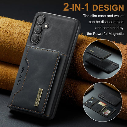 For Samsung Galaxy A16 5G DG.MING M2 Series 3-Fold Multi Card Bag + Magnetic Phone Case(Black)
