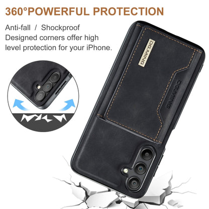 For Samsung Galaxy A16 5G DG.MING M2 Series 3-Fold Multi Card Bag + Magnetic Phone Case(Black)