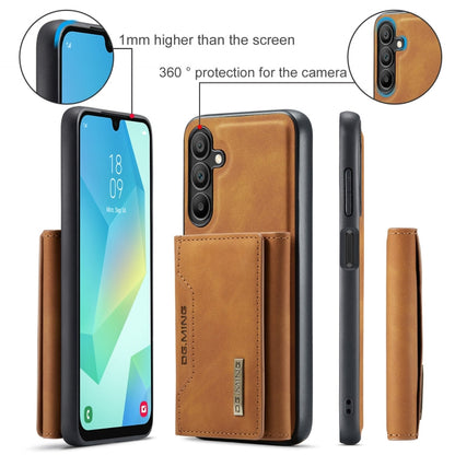 For Samsung Galaxy A16 5G DG.MING M2 Series 3-Fold Multi Card Bag + Magnetic Phone Case(Brown)