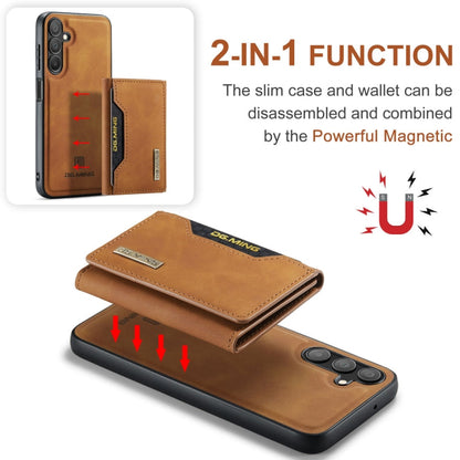 For Samsung Galaxy A16 5G DG.MING M2 Series 3-Fold Multi Card Bag + Magnetic Phone Case(Brown)