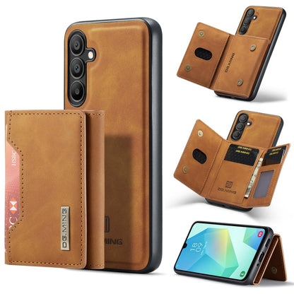 For Samsung Galaxy A16 5G DG.MING M2 Series 3-Fold Multi Card Bag + Magnetic Phone Case(Brown)