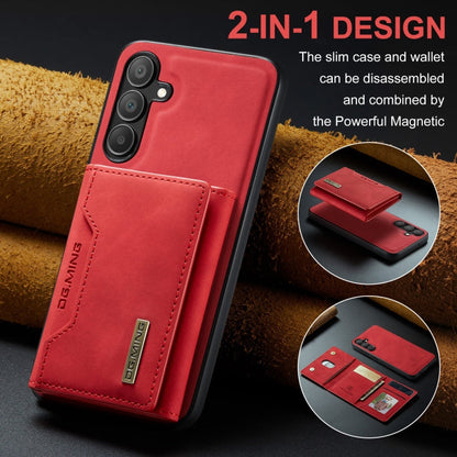 For Samsung Galaxy A16 5G DG.MING M2 Series 3-Fold Multi Card Bag + Magnetic Phone Case(Red)