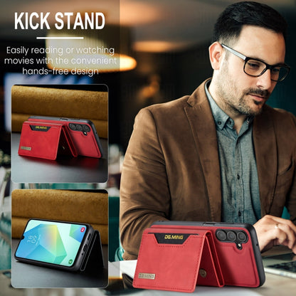 For Samsung Galaxy A16 5G DG.MING M2 Series 3-Fold Multi Card Bag + Magnetic Phone Case(Red)