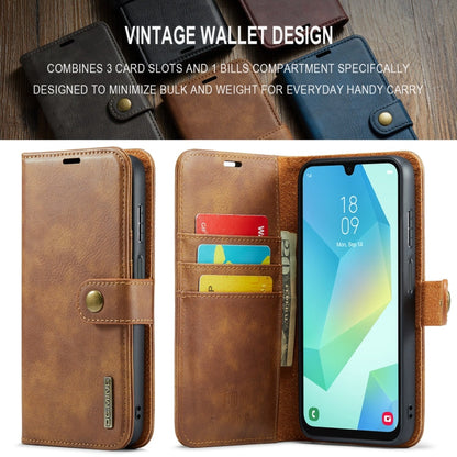 For Samsung Galaxy A16 5G DG.MING Crazy Horse Texture Detachable Magnetic Leather Case(Brown)