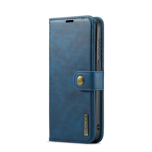 For Samsung Galaxy A16 5G DG.MING Crazy Horse Texture Detachable Magnetic Leather Case(Blue)
