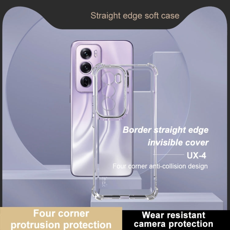 For OPPO Reno12 Pro 5G Global IMAK UX-4 Series Four-corner Shockproof Phone Case(Transparent)