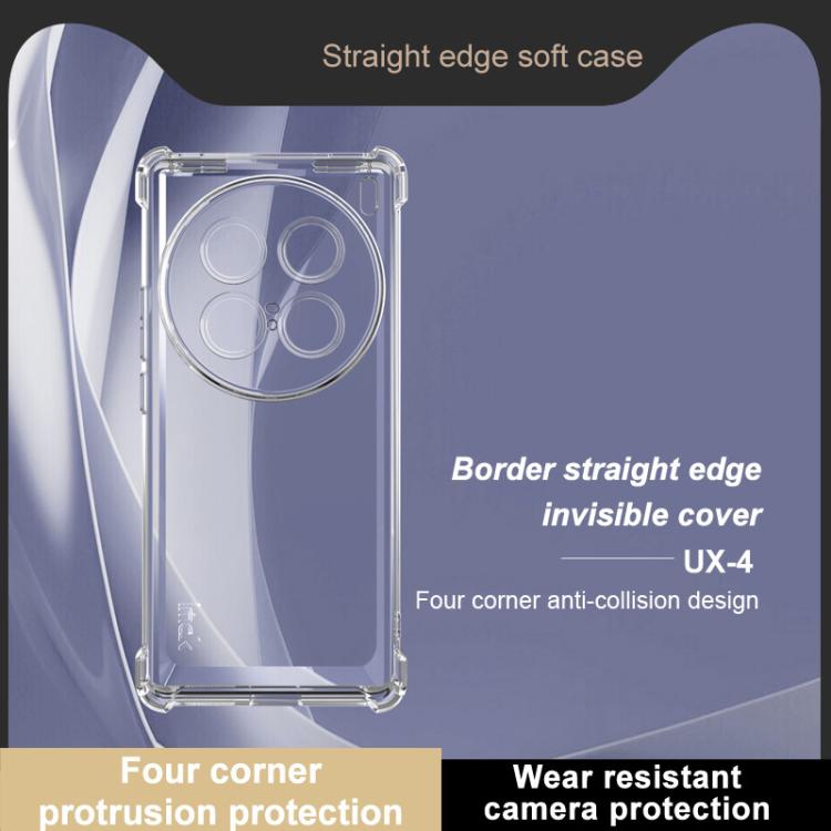 For vivo X100 Ultra IMAK UX-4 Series Four-corner Shockproof Phone Case(Transparent)